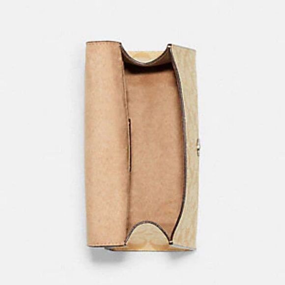 Coach Pepper Satchel Light Khaki & Lilac Purple Signature Canvas Gorgeous Strap - Picture 7 of 7